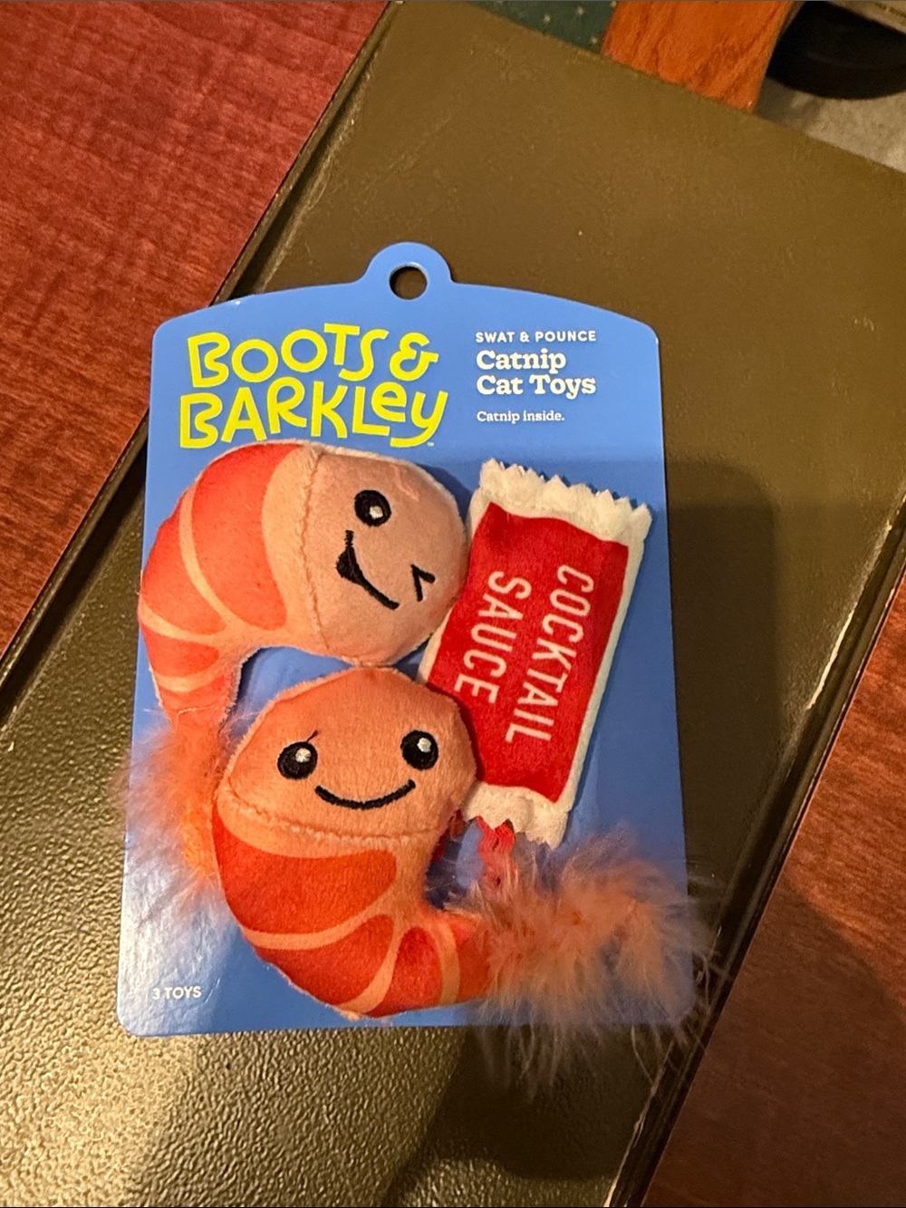 Boots & Barkley Shrimp & Cocktail Sauce Catnip Cat Toys - Orange & Red